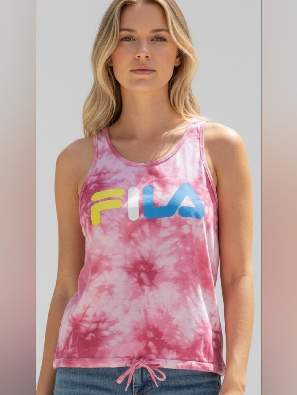 Fila Pink Tie Dye Tank Top Women's #TK4